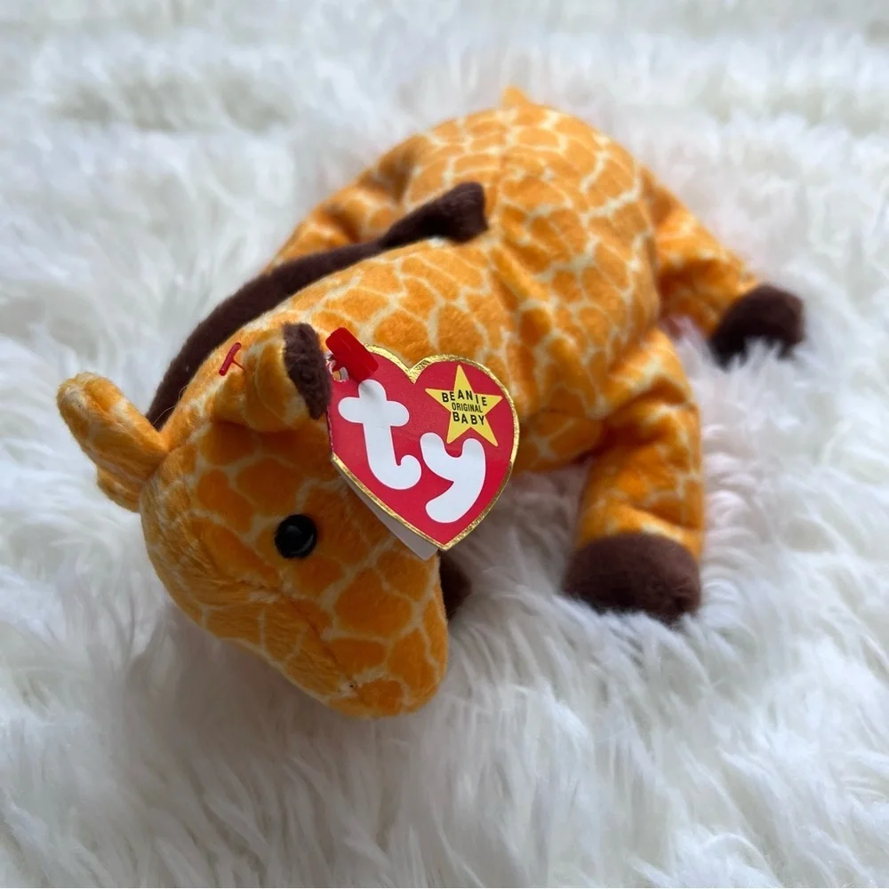 TY Beanie Baby Vintage 1995 Twigs Giraffe with Original Tag Attached